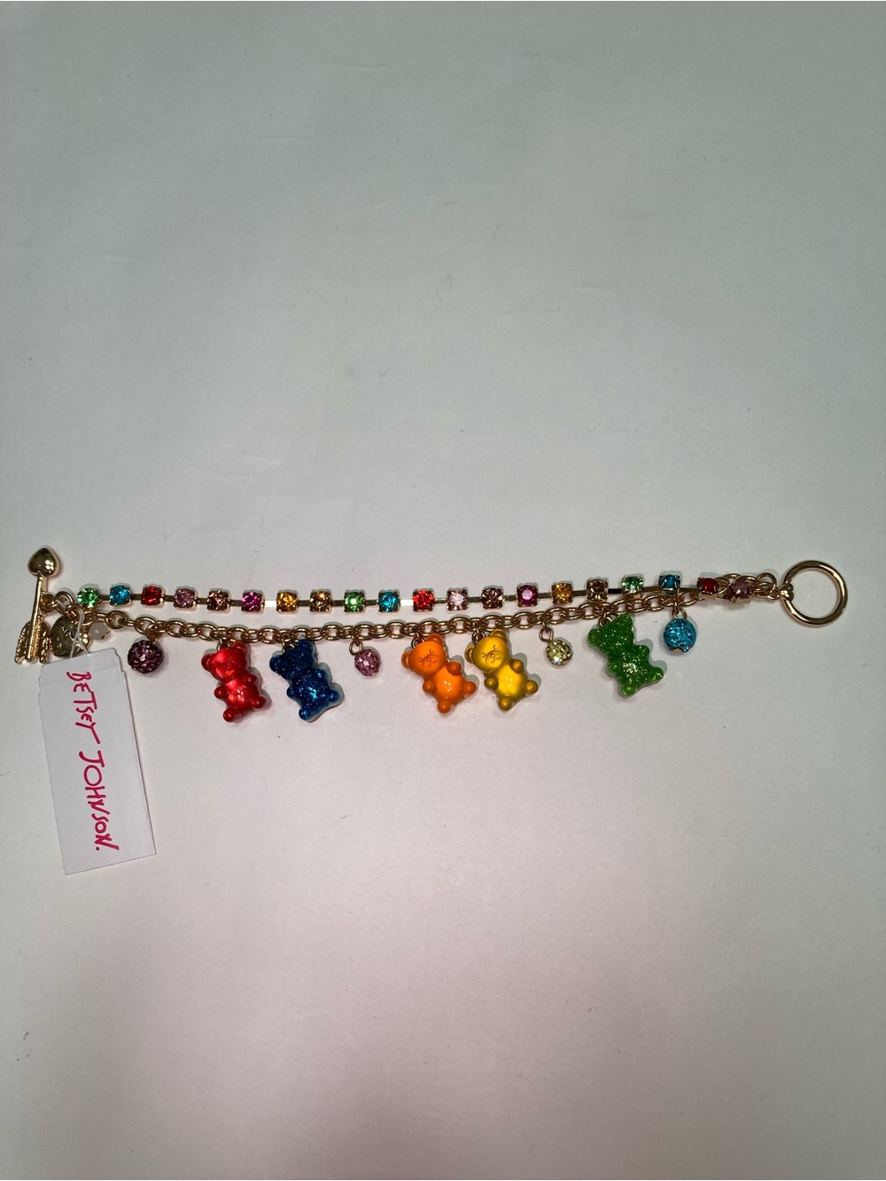 Betsey Johnson Rainbow Gummy Bear Charm Bracelet - Multicolor